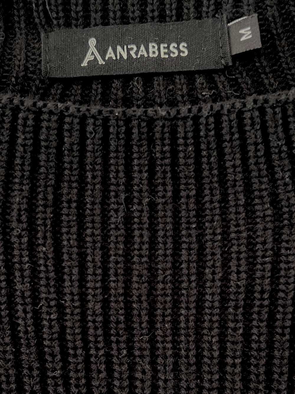 Anrabess Women’s Casual Black Ribbed Pocket Two- Piece Elevated Set, Size Medium - Picture 7 of 16